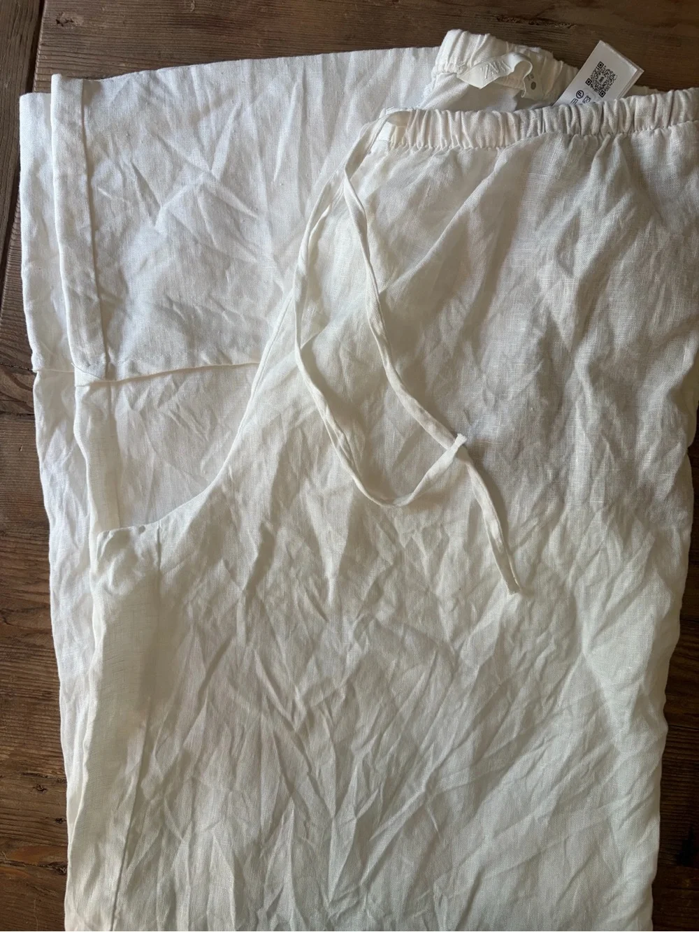 Zara wide leg Linen pants M